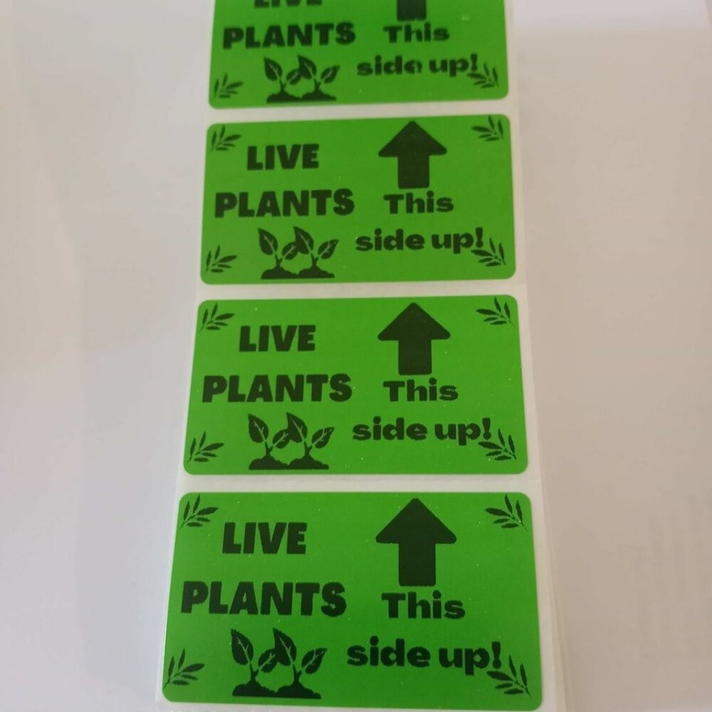 💙100 Live Plants- Shipping Labels Thermal Packaging Stickers 2.25"x1.25"💙